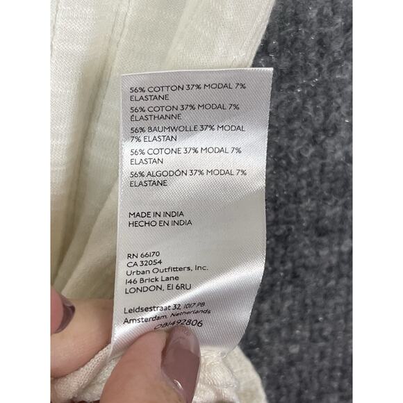 PILCRO T-Shirt Women's Small V-Neck Ivory Short sleeve - Picture 11 of 11